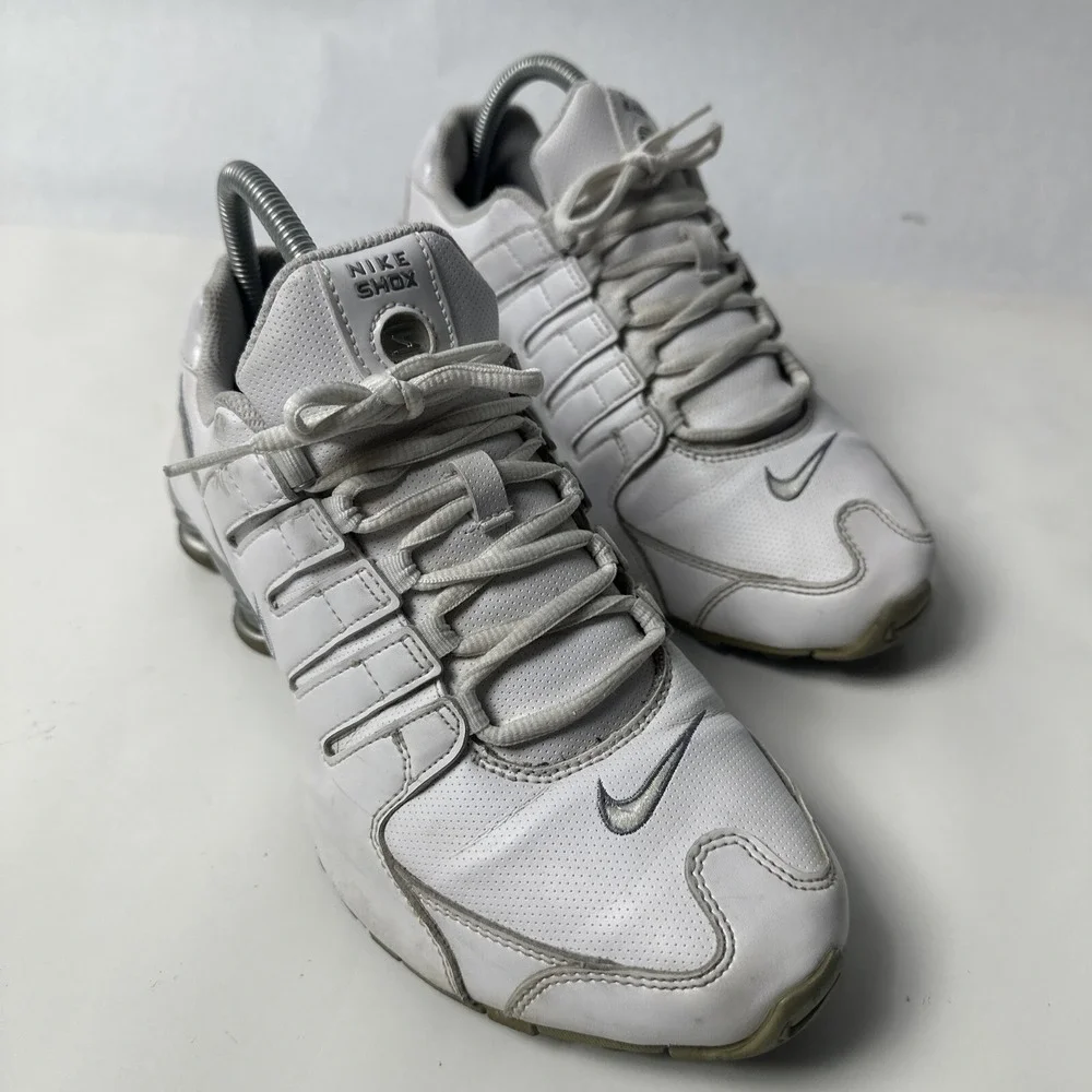 Nike Shox NZ SL White Silver Womens Running Shoes 9.5 Sneakers 366571-111 Retro